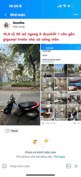 10,8 tỷ Bán nhà lhiệp bình Chánh thủ Đức NGANG 5M. 3 tầng 5x17m, 85m2 Đường B, đường 10 m gần PVD