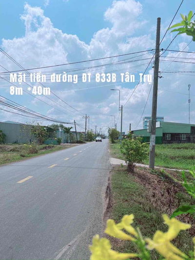 hh 2% đất ont full ngang 8m mt 833B tân trụ long an cũ