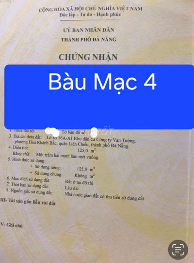 🔴💥Bán đất đường Bàu Mạc 4 - Gần biển thoáng mát-DTĐ: 125m2 (5x25)m