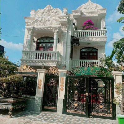 Biệt thự 4 tầng kdc gia hòa quốc lộ 50 DT 8m x 18m trệt 3 lầu