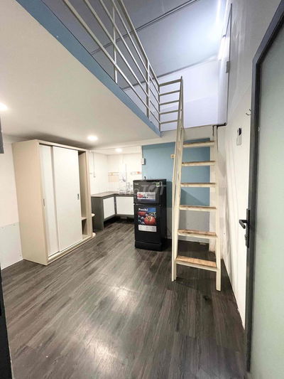Phòng duplex full nội thất Gác cao ko đụng đầu, 2-3 người ở thoải mái