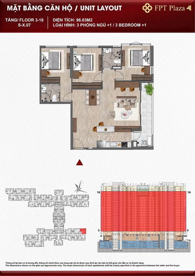 Bán Căn Góc 3PN/96m2 FPT 4 View Trực Diện Biển - Full Nội Thất Cao Cấp