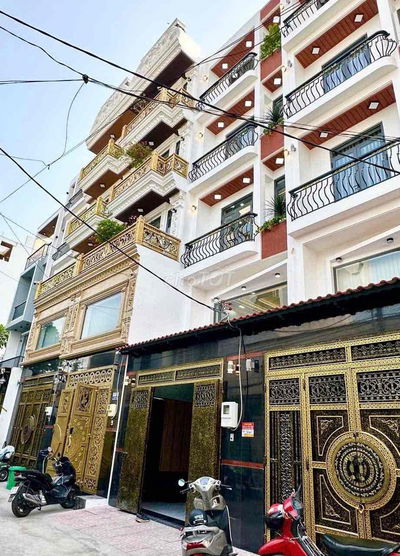 Siêu phẩm 4x19m 1 trệt lửng 3 lầu 5PN 6WC full nội thất - Có thang may