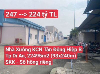 🆘 Đất Kho Xưởng Trong KCN Tân Đông Hiệp B, Tp. Dĩ An, Tỉnh Bình Dương