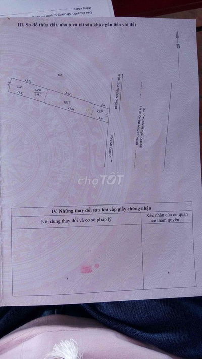 cần bán nền 148,7m thổ mặt tiền Huỳnh Thị Nở, Trường thạnh, cái răng