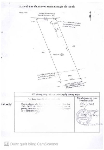 Lô đất 2 mặt tiền đường tại TT Lai Uyên, Bàu Bàng, 4838m2 giá 6,3 tỷ