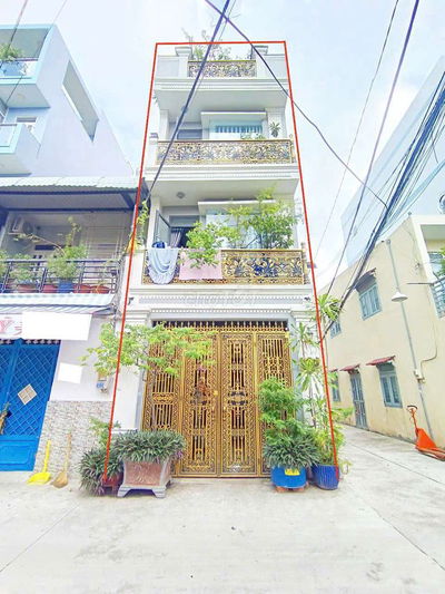 NHÀ ĐẸP 5PN, 4 TẦNG - CẠNH HOÀ BÌNH, GIÁP TÂN PHÚ HẺM 8M XE HƠI THÔNG