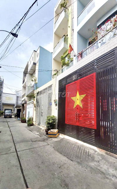 Nhà 4 Tầng BTCT - Vòng Xoay Phú Lâm - Quận Bình Tân - 4 x 17m - Hẻm 6m