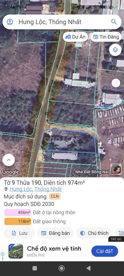Bán nhà vườn, thổ cư 856 mét 100%
