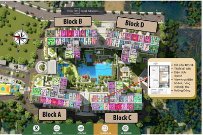 BÁN CĂN STUDIO 36M TẦNG ĐẸP VIEW TRỰC DIỆN HỒ BƠI NỘI KHU BLOCK C