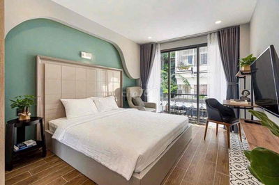Căn hộ xinh quận 1 Phường Tân Định Bancol thoáng 35m2 tách bếp sạch sẽ