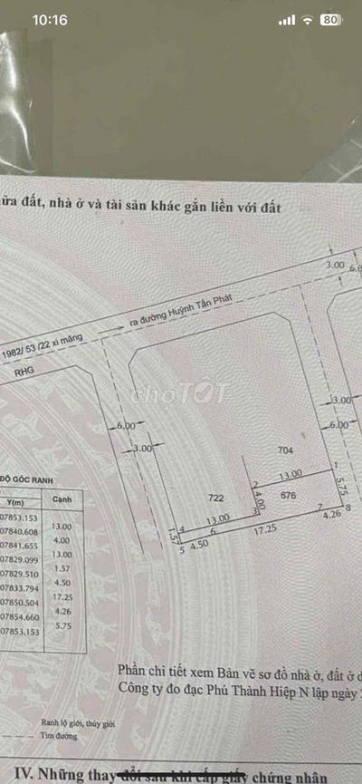 bán lô đất 1982 thị trấn nhà bè