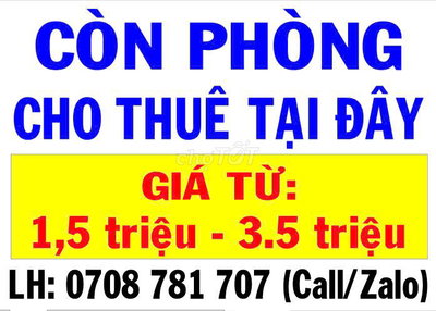 PHÒNG GÁC GIÁ SINH VIÊN TỪ 1,5 TRIỆU- 3,5 TRIỆU BÙI ĐÌNH TÚY B.THẠNH