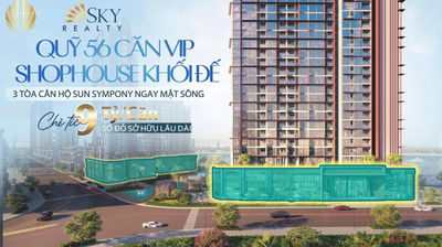 Shop Khối đế tại dự án hót nhất Đà Nẵng. Phục vụ hơn 5000 cư dân. Nằm sát sông cạnh bến du thuyền