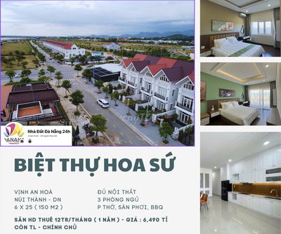 CHÍNH CHỦ BÁN BIỆT THỰ HOA SỨ -ĐẦY ĐỦ NỘI THẤT-CÓ SẴN HD THUÊ 12/THÁNG