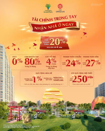 Ưu đãi 28% - 2PN2WC chỉ có 3tỷ view vườn nhật hồ bơi duy nhất cụm The Origami ký trực tiếp Vinhomes