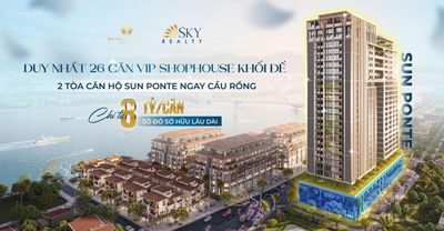 Bí mật đầu tư bật mí! Shophouse khối đế sát cầu Rồng, sổ lâu dài, CĐT Sungroup chỉ từ 8 tỷ/căn
