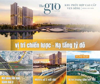 Căn hộ view Sông - khu phức hợp ven sông - khu Đông Sài Gòn - một nhà ga đến 3 thành phố