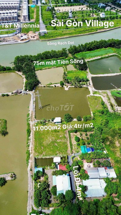 11.000m2 View Sông giá chỉ 4tr/m2 Xã Nhơn Đức Nhà Bè
