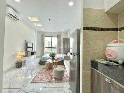 Cho Thuê Căn Hộ Studio đầy đủ nội thất cửa sổ thoáng Bình thạnh