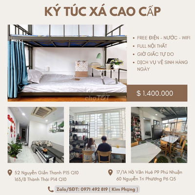 🏠QUẬN 10  – KÝ TÚC XÁ CAO CẤP CHO SINH VIÊN & NGƯỜI ĐI LÀM