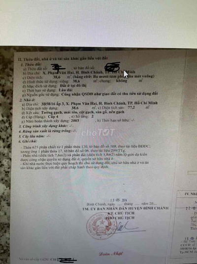 Chính chủ cần bán nhà riêng 1 trệt 1 lầu