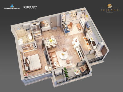 Hot Căn 1PN+ Cực Hiếm dự ÁN The Sang view thoáng- Biển Mỹ Khê