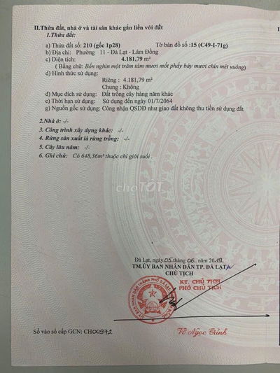 Bán đất Đường Trần Thái Tông. SHR. Giá 4 triệu