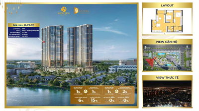 Căn Hộ 2PN tầng 27 view sông giá tốt nhất thị trường để đầu tư cho thuê và tích luỹ dòng tiền.