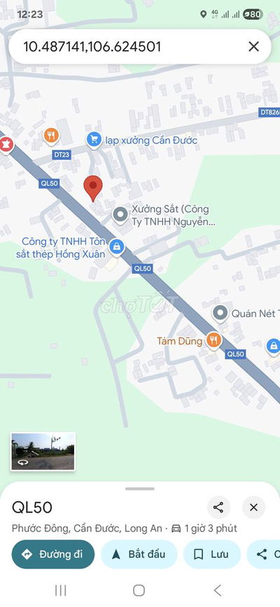 Bán 1,400m2 thổ cư, MT QL50, gần cảng Phước Đông, Cần Đước, LA
