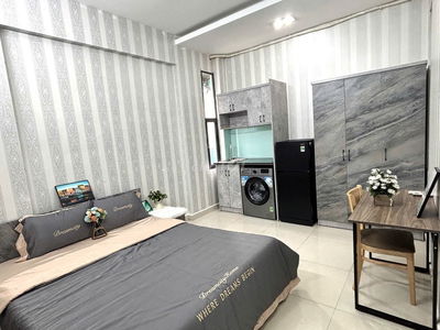 Cho thuê phòng free phí dịch vụ có máy giặt riêng ở CMT8 Quận 10