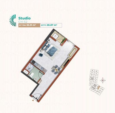 Căn hộ Studio cao cấp gần chợ Bình Chánh HCM và cao tốc Bến Lức Long Thành giá 1,1tỷ bao gồm VAT