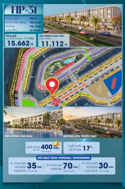 VINHOMES VŨ YÊN CHIẾT KHẤU LÊN ĐẾN 30%, CƠ HỘI SỞ HỮU BIỆT THỰ TẠI ĐẢO HOÀNG GIA
