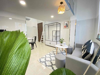 Duplex cửa sổ thoáng gác cao full nội thất 25m2 ngay phó đức chính