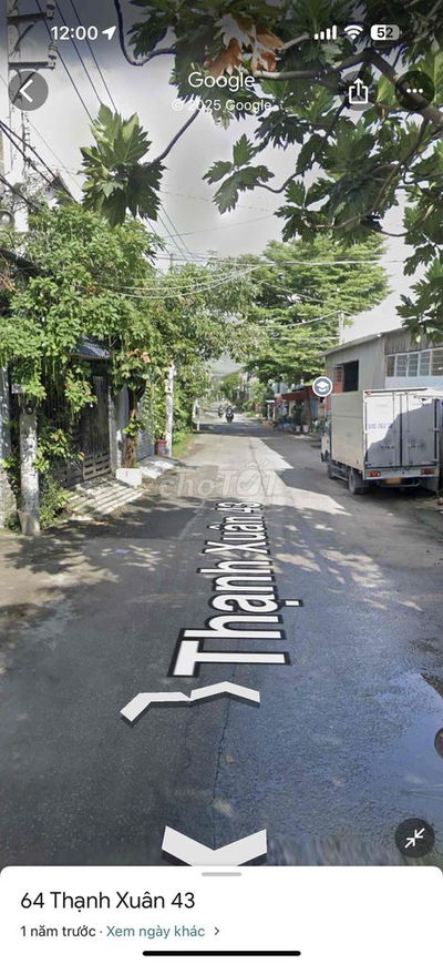 đất mặt tiền thạnh xuân 43 kinh doanh buôn bán diện tích 4,75 x 15m