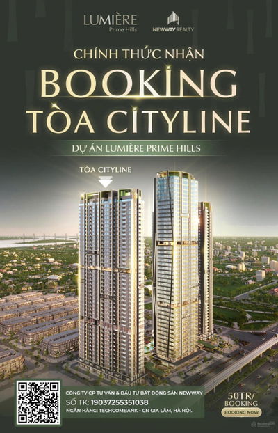 CHÍNH THỨC MỞ BOOKING TÒA A1 CITYLINE 