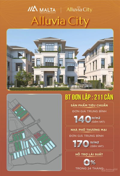 ALLUVIA CITY - XUÂN CẦU , KĐT KHOÁNG NÓNG ĐẦU TIÊN BÊN SÔNG HỒNG, CHÂN CẦU NGỌC HỒI, CHỈ 130TR/M2
