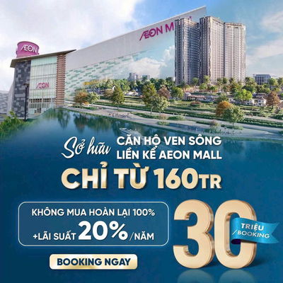 Căn Hộ ven sông liền kề Aeon Mall Biên Hòa - Sở hữu chỉ từ 160 Triệu