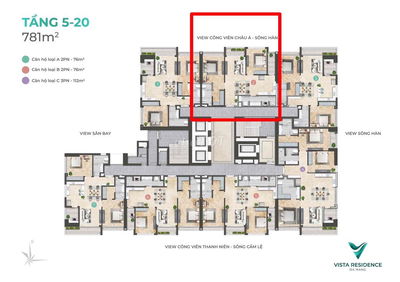 CHUNG CƯ HẢI CHÂU ĐN, 1,3 TỶ SỞ HỮU NGAY 2PN 76M2 VIEW PHÁO HOA