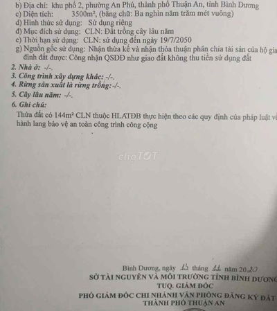 ĐẤT LỚN AN PHÚ 3.500M², ĐỐI DIỆN TRƯỜNG HỌC, GẦN KCN VSIP1