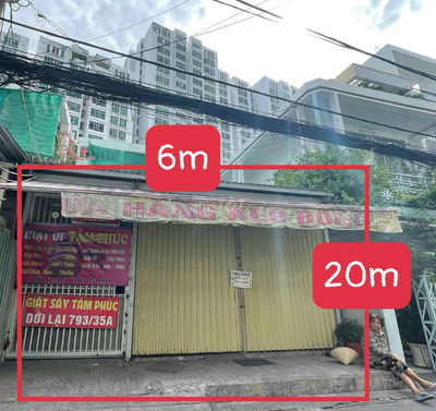 MẶT TIỀN HẺM 793 TRẦN XUÂN SOẠN Q7- GẦN HIM LAM - 6X20M - 12,5 TỶ TL