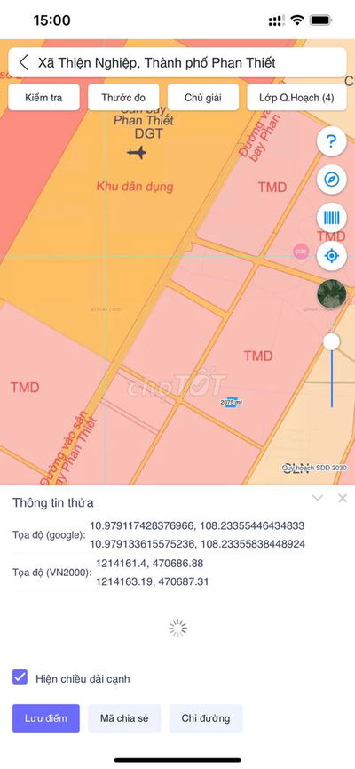 Bán 42m x 46m (1900m2) Đất Thiện Nghiệp, Phan Thiết gần Sân Bay chỉ