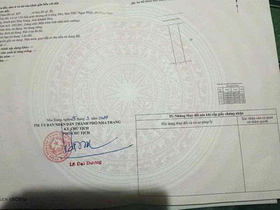 CẦN BÁN LÔ ĐẤT TĐC NGỌC HIỆP - TP. NHA TRANG