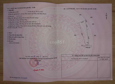 CHÍNH CHỦ CẦN BÁN LÔ ĐẤT 200TR SÁT KCN HOA LƯ BÌNH PHƯỚC