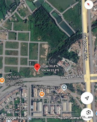 CHO THUÊ 2200m2 ĐẤT MẶT TIỀN NGUYỄN THỊ ĐỊNH, CẠNH CẦU VƯỢT MỸ THỦY