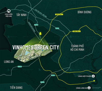 Chỉ từ 3,6 tỷ sở hữu nhà phố dự án Vinhomes Green City Long An