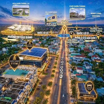 📍 Đất ngay trung tâm Chơn Thành – sát KCN Minh Hưng 3