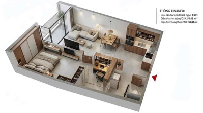 Căn hộ FourS Đà Nẵng view biển giá tốt chỉ 2,x tỷ cho thuê 15 triệu/th