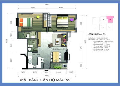 CĂN GÓC LẦU 6 SAMLAND AIRPORT 75M2