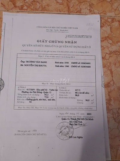 Bán nhà giá tốt, diện tích đất lớn đường Vườn Lài, An Phú Đông